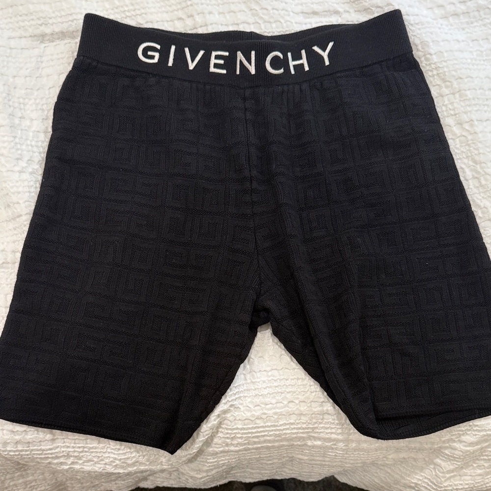 Givenchy Black Text biker shorts kids size 12+ brand new with tags “Authentic”